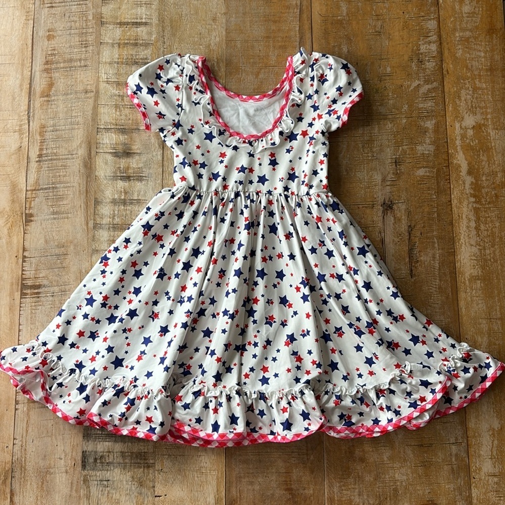 NWOT Charlie’s Project boutique patriotic dress 5/6yr - Picture 5 of 7